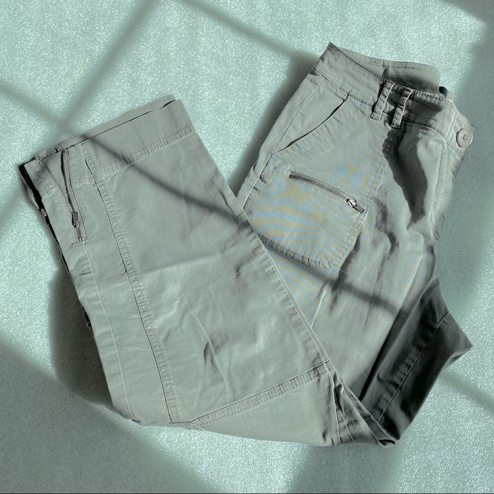 Vtg Sage Green Cargo Capris, by City UNLTD, The San Fran Pant